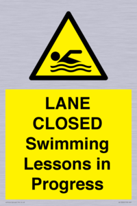 LANE CLOSED Swimming Lessons in Progress